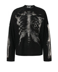 Skeleton Graphic Waffle Sweatshirt