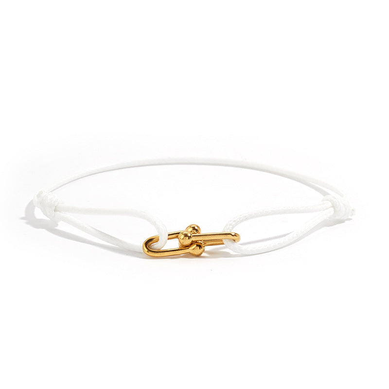 Horseshoe buckle braclet - Gold